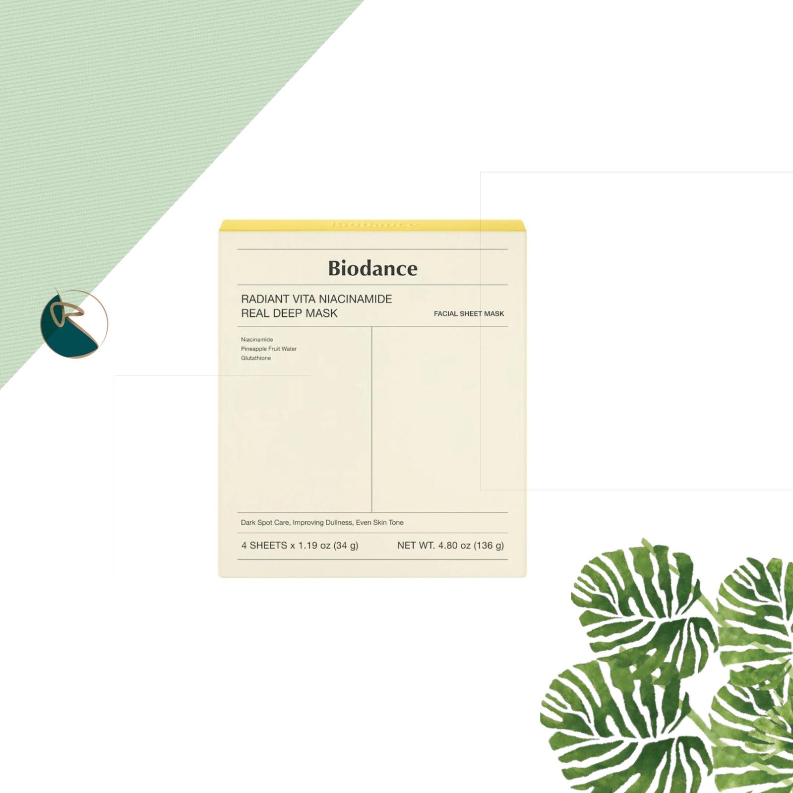 Biodance Radiant Vita Niacinamide Real Deep Mask 4 SHEET 136G